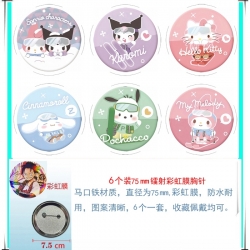 sanrio Anime Rainbow Mask Badg...