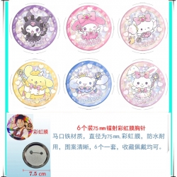 sanrio Anime Rainbow Mask Badg...