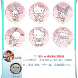 sanrio Anime Rainbow Mask Badg...