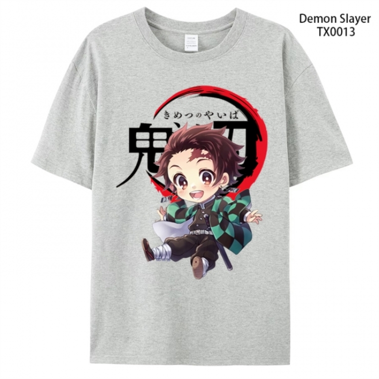 Demon Slayer Kimets Anime peripheral printed pure cotton T-shirt from S to 4XL  TX0013-2