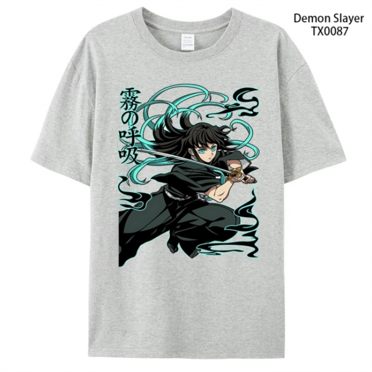 Demon Slayer Kimets Anime peripheral printed pure cotton T-shirt from S to 4XL TX0087-2