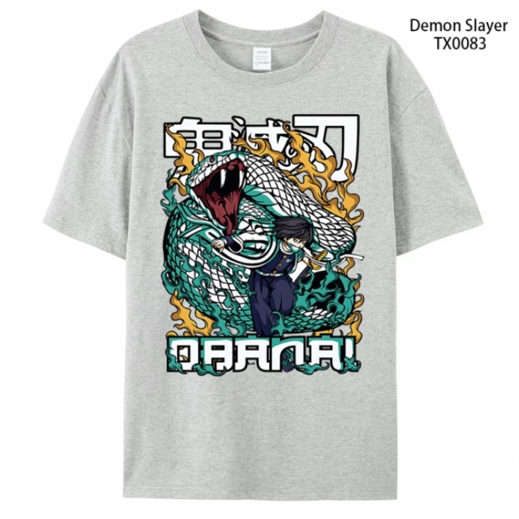 Demon Slayer Kimets Anime peripheral printed pure cotton T-shirt from S to   TX0083-2