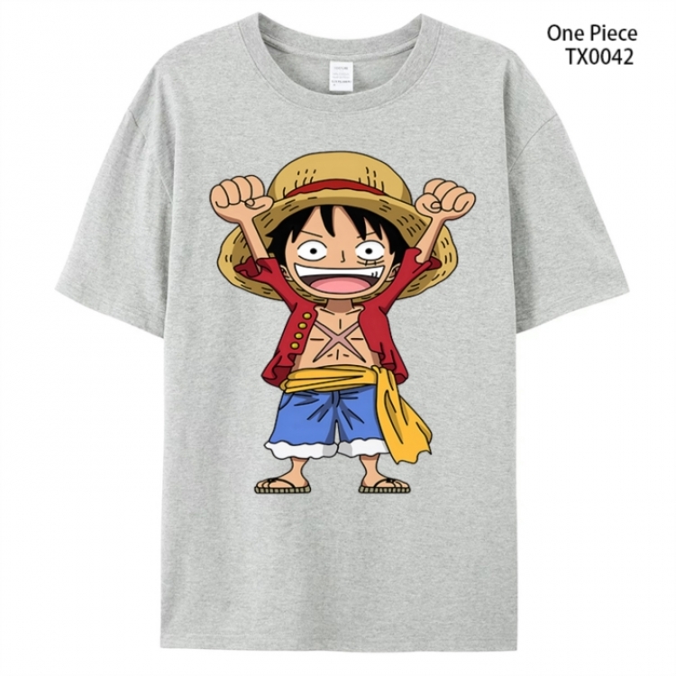 One Piece Anime peripheral printed pure cotton T-shirt from S to 4XL