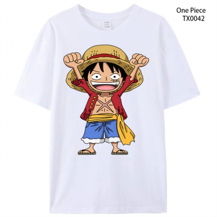 One Piece Anime peripheral printed pure cotton T-shirt from S to 4XL