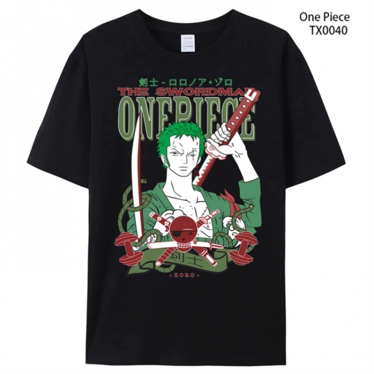 One Piece Anime peripheral printed pure cotton T-shirt from S to 4XL