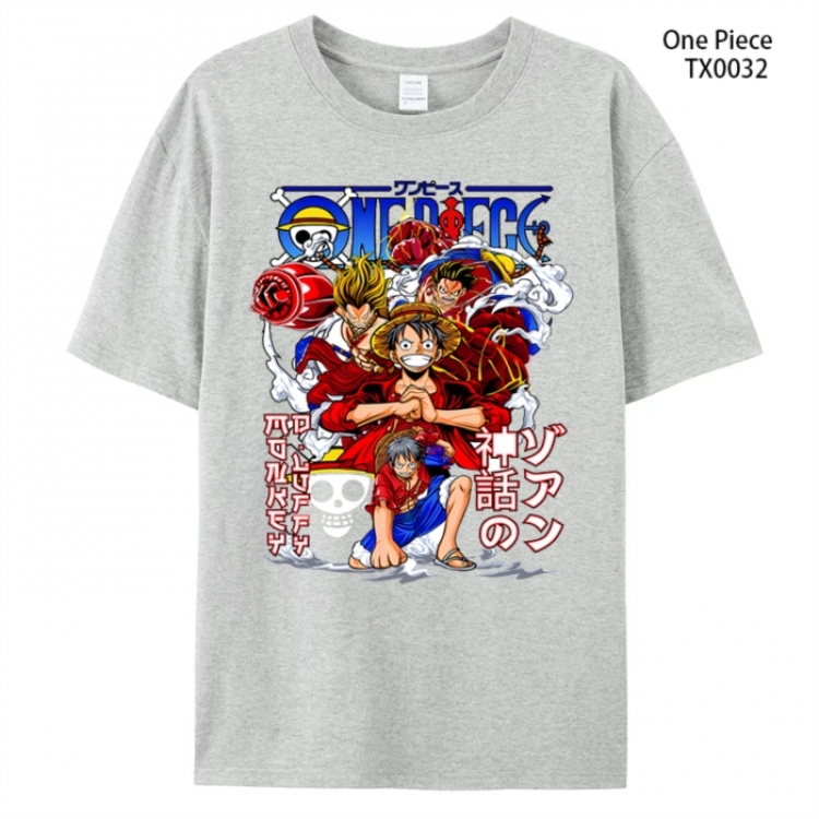 One Piece Anime peripheral printed pure cotton T-shirt from S to 4XL