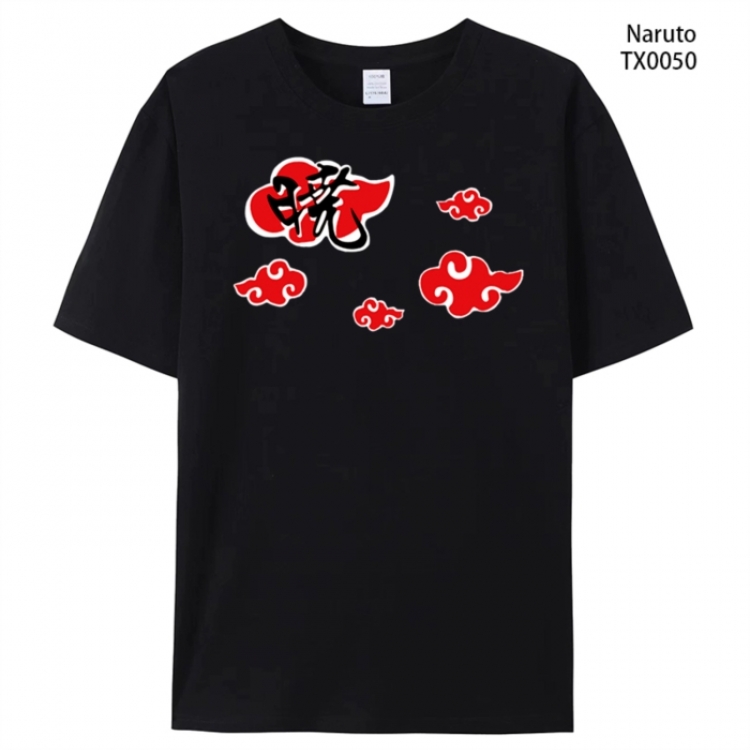 Naruto Anime peripheral printed pure cotton T-shirt from S to 4XL