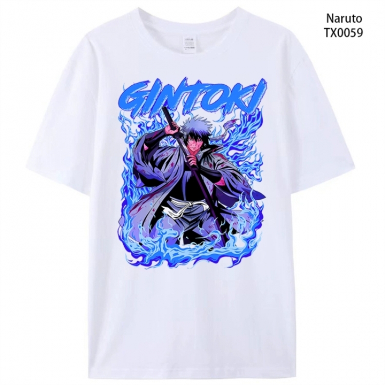 Naruto Anime peripheral printed pure cotton T-shirt from S to 4XL