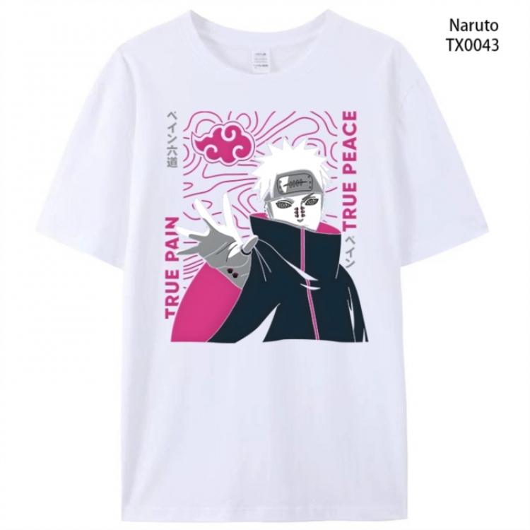 Naruto Anime peripheral printed pure cotton T-shirt from S to 4XL