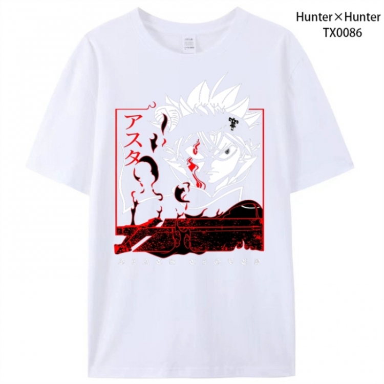 HunterXHunter Anime peripheral printed pure cotton T-shirt from S to 4XL
