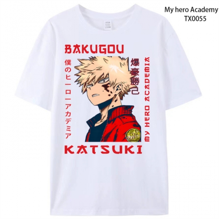 My Hero Academia Anime peripheral printed pure cotton T-shirt from S to 4XL