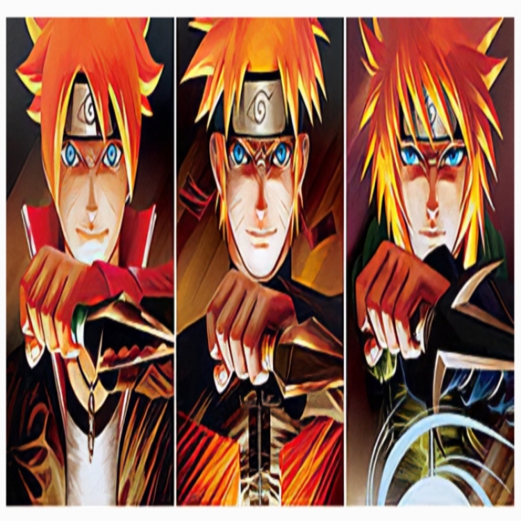 Naruto 3D anime gradient 3D painting decoration poster 41x31cm