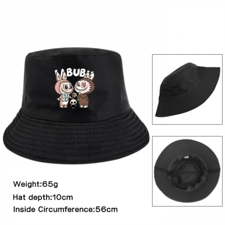 LABUBU Anime Printed Outdoor Fisherman's Hat Sunshade Hat 56cm