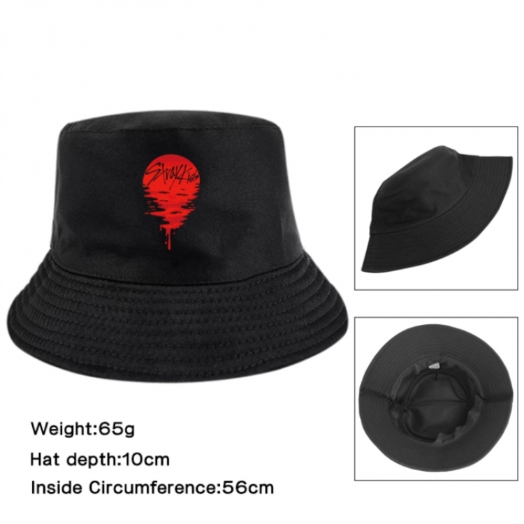 straykids Anime Printed Outdoor Fisherman's Hat Sunshade Hat 56cm