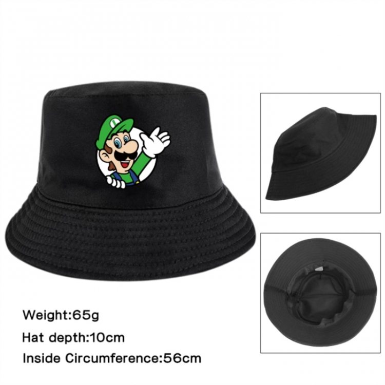Super Mario Anime Printed Outdoor Fisherman's Hat Sunshade Hat 56cm