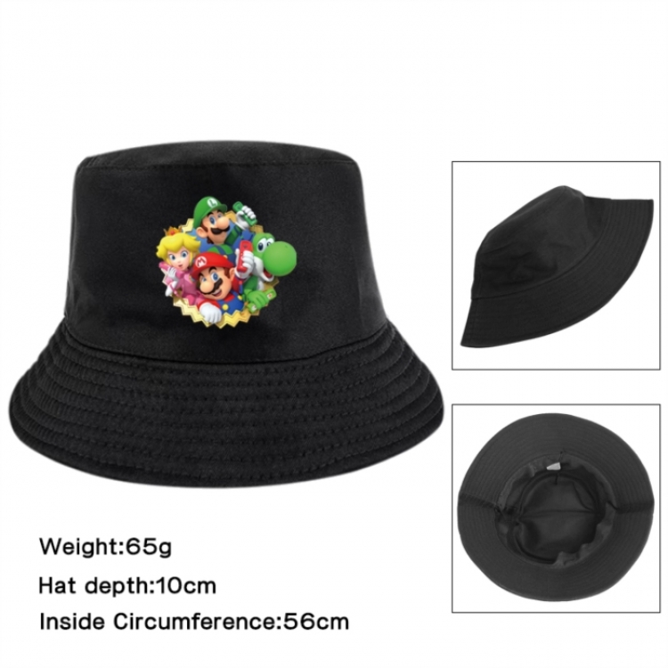 Super Mario Anime Printed Outdoor Fisherman's Hat Sunshade Hat 56cm