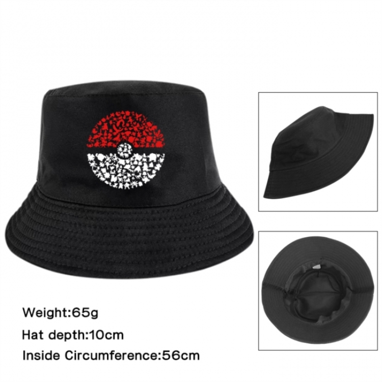 Pokemon Anime Printed Outdoor Fisherman's Hat Sunshade Hat 56cm