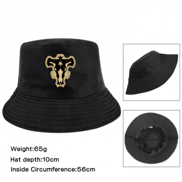 Black CloverAnime Printed Outdoor Fisherman's Hat Sunshade Hat 56cm