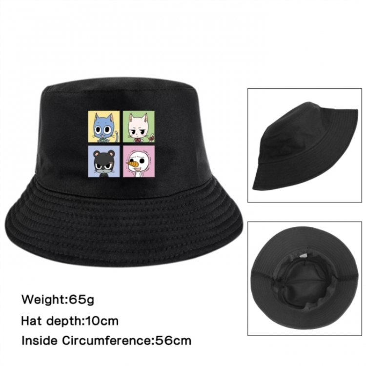 Fairy tail Anime Printed Outdoor Fisherman's Hat Sunshade Hat 56cm