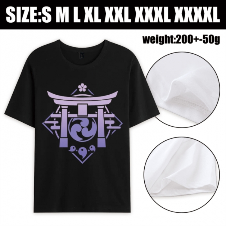 Genshin Impact Anime printed pure cotton short sleeved T-shirt from S to 4XL