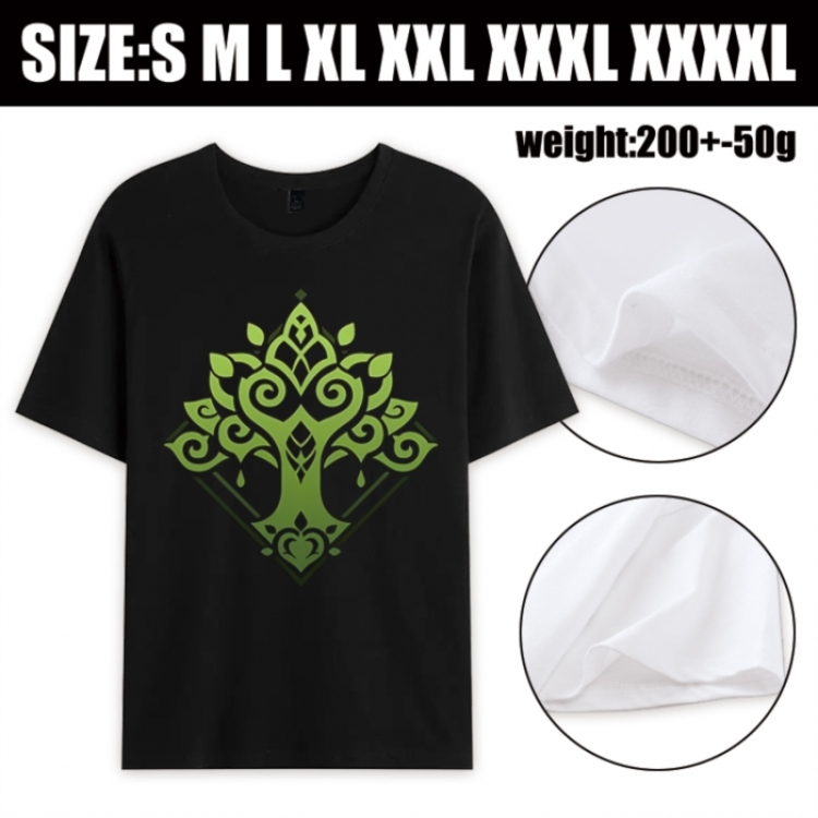 Genshin Impact Anime printed pure cotton short sleeved T-shirt from S to 4XL