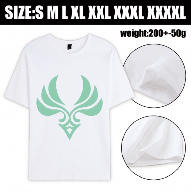 Genshin Impact Anime printed pure cotton short sleeved T-shirt from S to 4XL