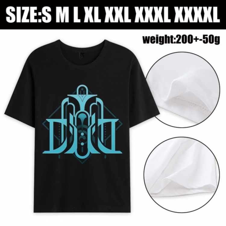 Genshin Impact Anime printed pure cotton short sleeved T-shirt from S to 4XL
