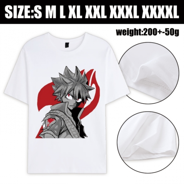 Fairy tail Anime printed pure cotton short sleeved T-shirt from S to 4XL