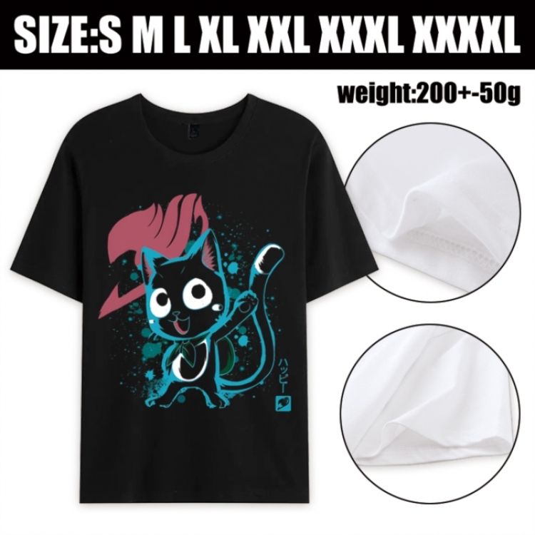 Fairy tail Anime printed pure cotton short sleeved T-shirt from S to 4XL
