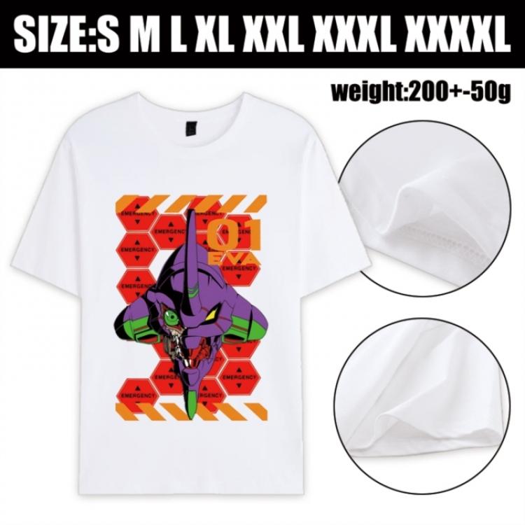 EVA Anime printed pure cotton short sleeved T-shirt from S to 4XL