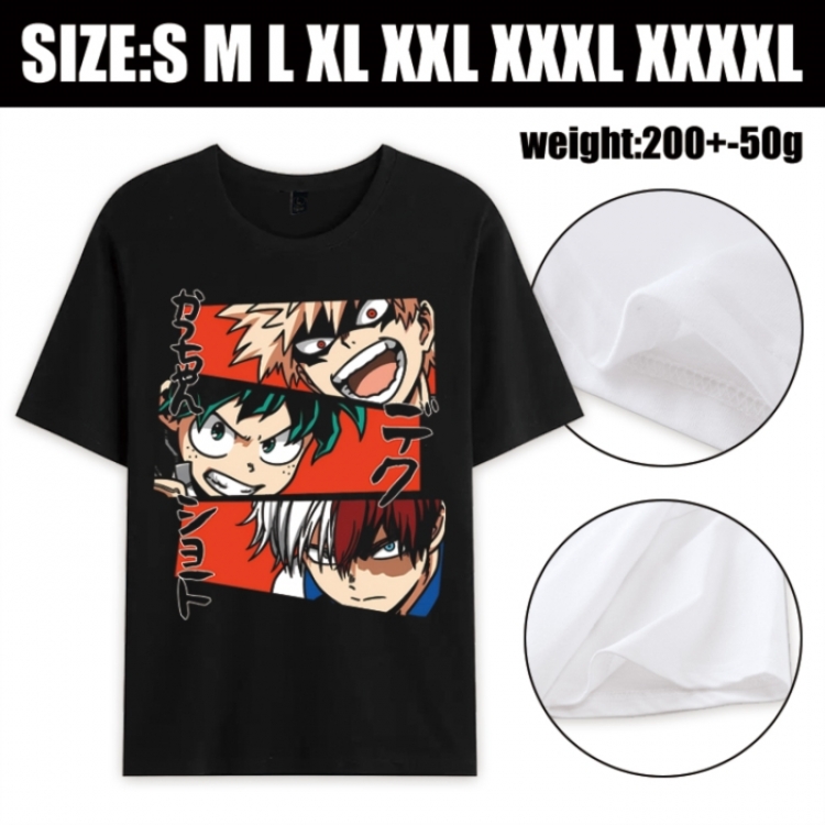 My Hero Academia Anime printed pure cotton short sleeved T-shirt from S to 4XL