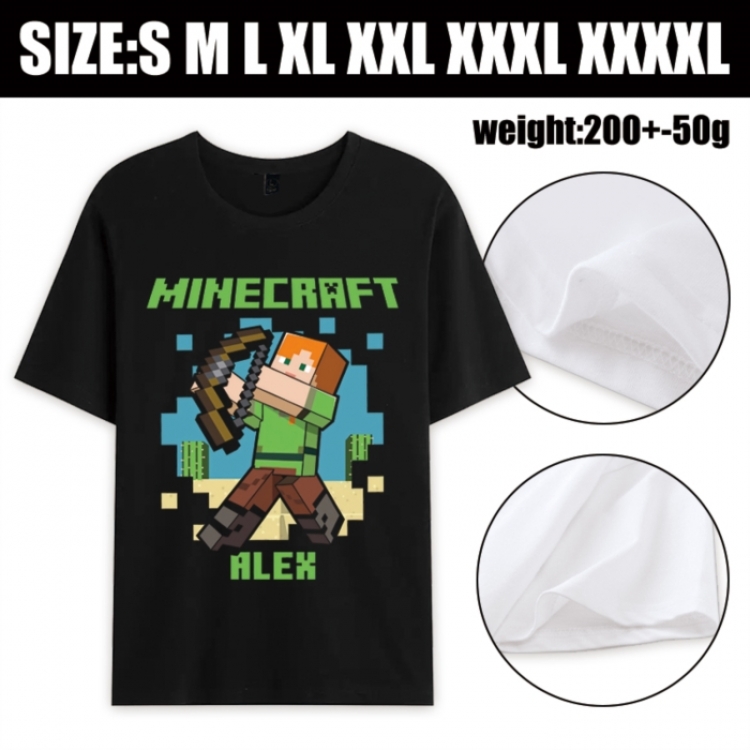 Minecraft Anime printed pure cotton short sleeved T-shirt from S to 4XL