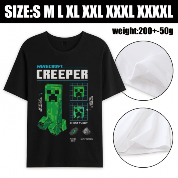 Minecraft Anime printed pure cotton short sleeved T-shirt from S to 4XL