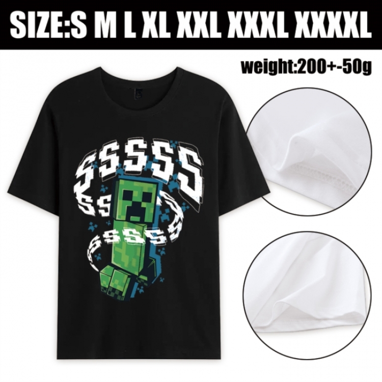 Minecraft Anime printed pure cotton short sleeved T-shirt from S to 4XL