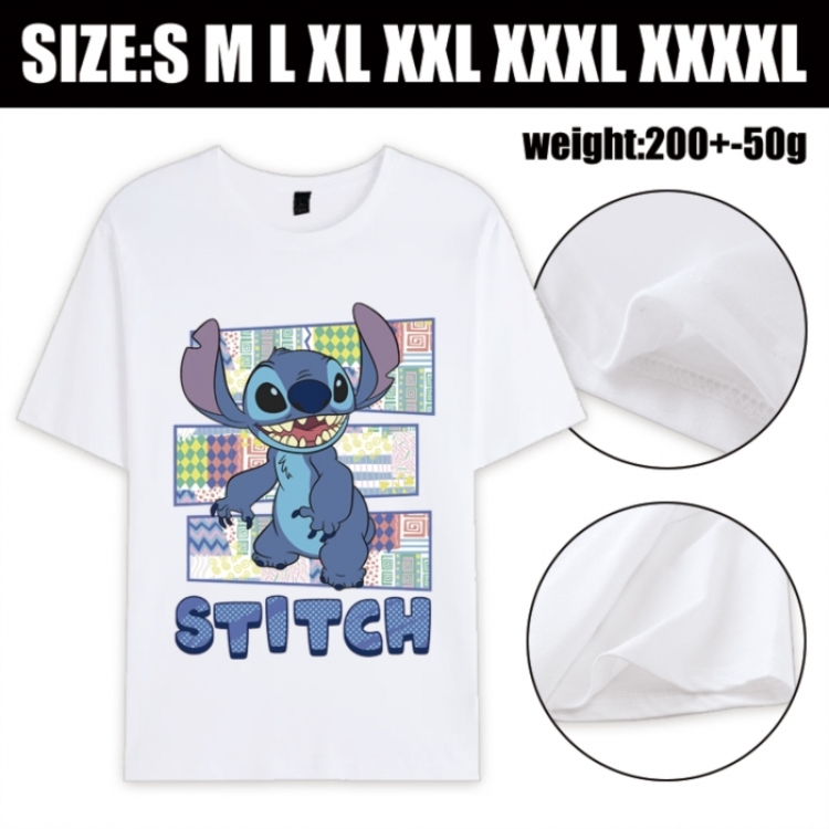 Lilo & Stitch Anime printed pure cotton short sleeved T-shirt from S to 4XL