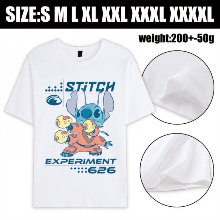 Lilo & Stitch Anime printed pure cotton short sleeved T-shirt from S to 4XL