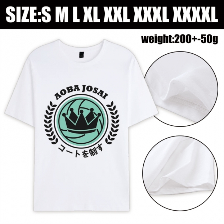 Haikyuu!! Anime printed pure cotton short sleeved T-shirt from S to 4XL