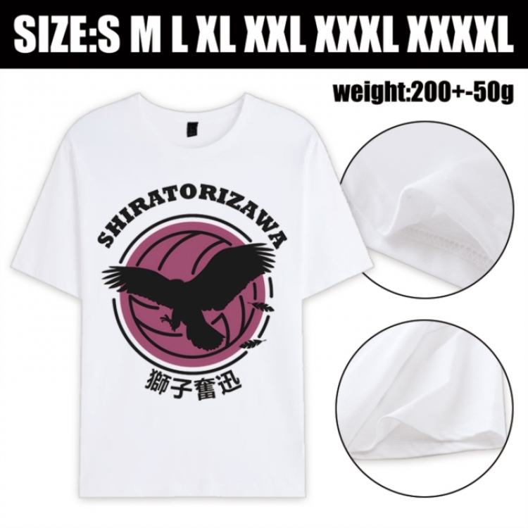 Haikyuu!! Anime printed pure cotton short sleeved T-shirt from S to 4XL