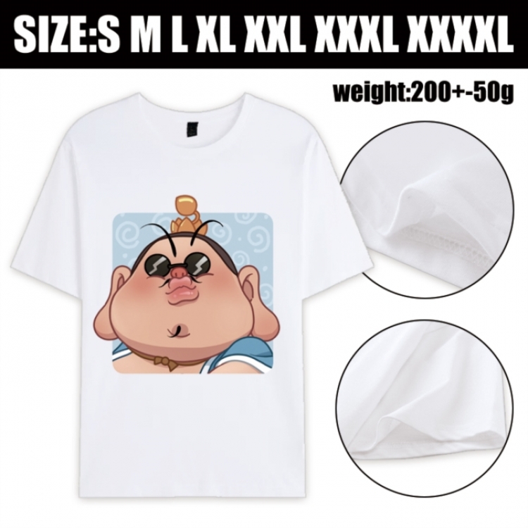 Nezha Anime printed pure cotton short sleeved T-shirt from S to 4XL