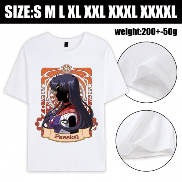 sailormoon Anime printed pure cotton short sleeved T-shirt from S to 4XL