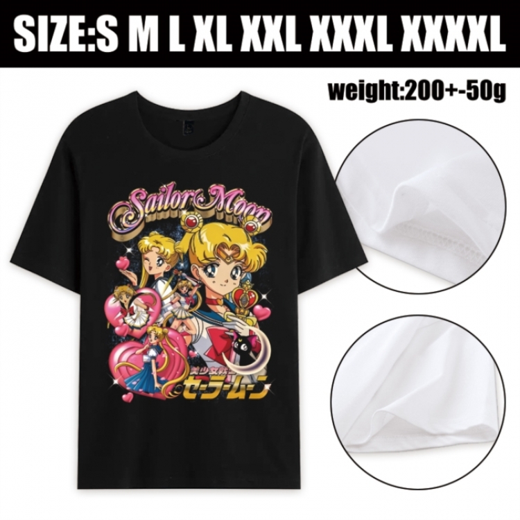 sailormoon Anime printed pure cotton short sleeved T-shirt from S to 4XL