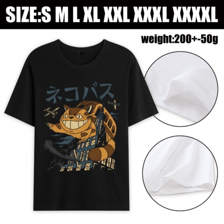 TOTORO Anime printed pure cotton short sleeved T-shirt from S to 4XL