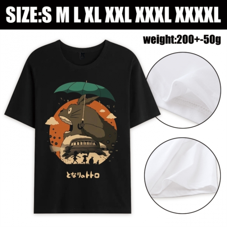 TOTORO Anime printed pure cotton short sleeved T-shirt from S to 4XL