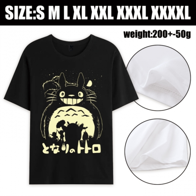 TOTORO Anime printed pure cotton short sleeved T-shirt from S to 4XL