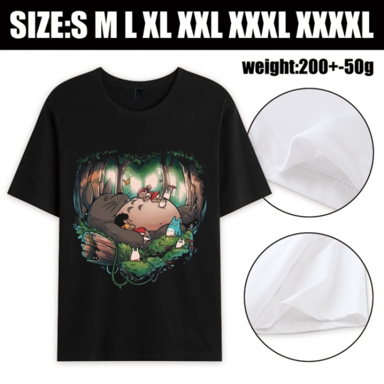 TOTORO Anime printed pure cotton short sleeved T-shirt from S to 4XL
