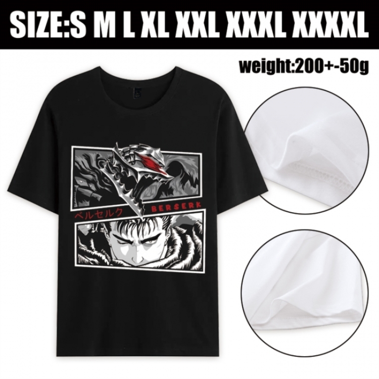 Berserk Anime printed pure cotton short sleeved T-shirt from S to 4XL