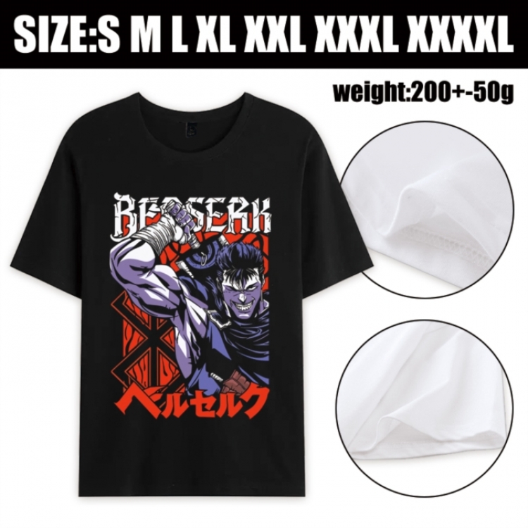 Berserk Anime printed pure cotton short sleeved T-shirt from S to 4XL