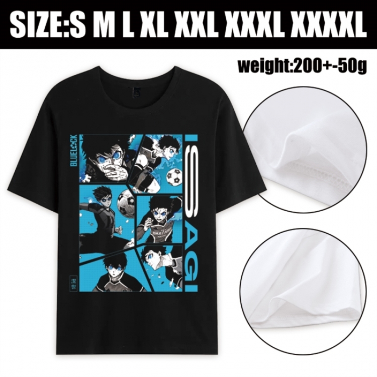 BLUE LOCK Anime printed pure cotton short sleeved T-shirt from S to 4XL