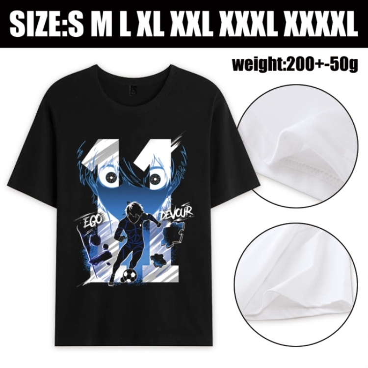 BLUE LOCK Anime printed pure cotton short sleeved T-shirt from S to 4XL