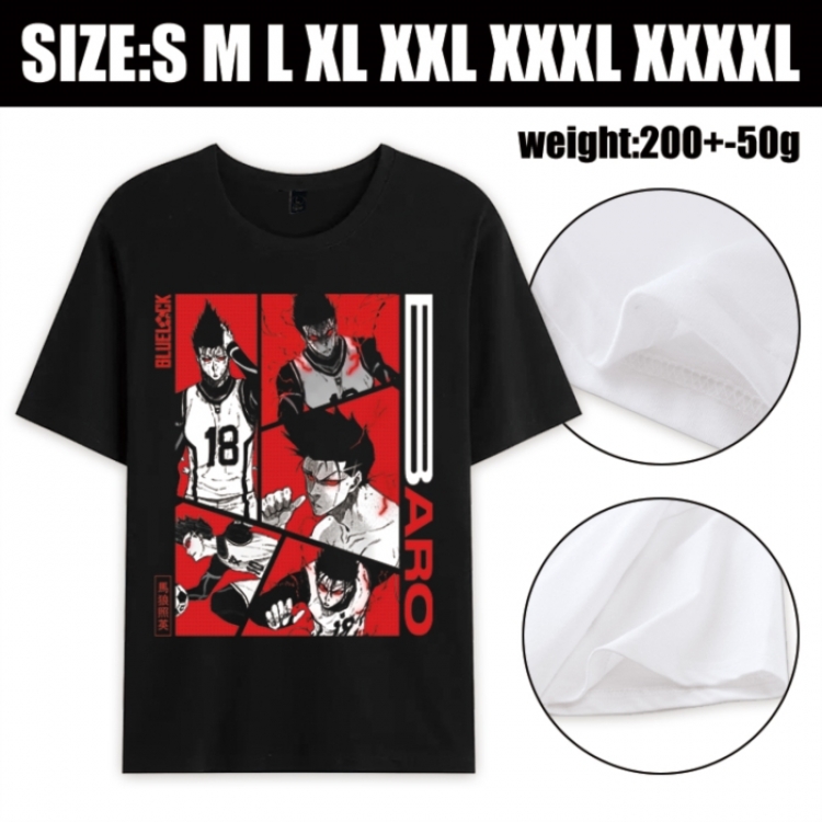 BLUE LOCK Anime printed pure cotton short sleeved T-shirt from S to 4XL